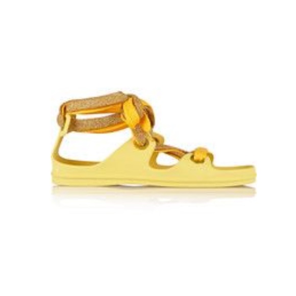 Acne Studios Shoes - Acne Studios Rubber Lace Up Sandals